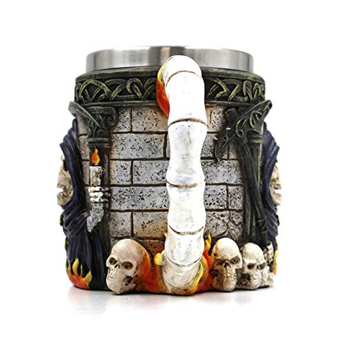 3D Stainless Steel Skull Skeleton Mug - Image 3