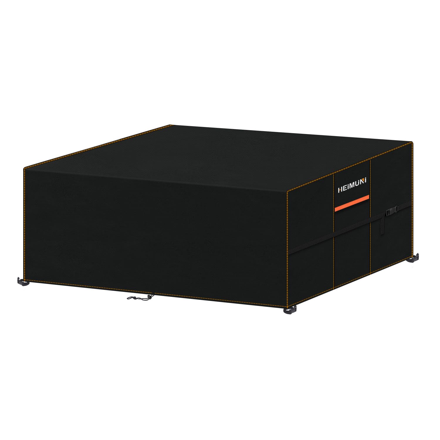 HEIMUNI Garden Furniture Covers Waterproof, 200x100x75cm Outdoor Table Cover with Air Vent Rattan Garden Sofa Cover 420D Oxford Anti-UV Patio Table and Chairs Set Covers for Outside Garden Furniture