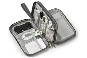 Travel Cable Organizer Pouch, Waterproof Double Layers Carry Case Electronic Accessories Portable Storage Case for Charger, C