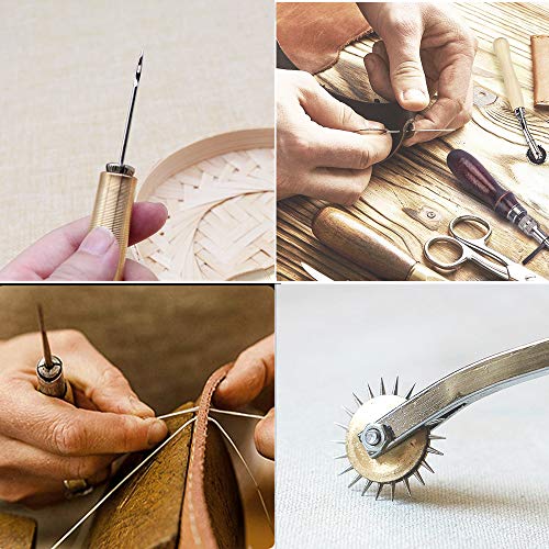 Leather Making Kit MIUSIE Professional Leather Working Punch Kit, 139 Pcs Leather Making Tools with Number and Letter Stamp Set,Leather Stamps,Leather Rivets Tools,Swivel Knife for Leather Working