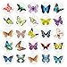 HSJH Refrigerator Magnets 24pack Colorful Beautiful Poop Emoji Fridge stickers Funny for Office Cabinets Whiteboards Decorative Photo Kids And Adults Gift (24 Butterflies)