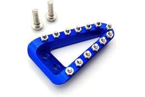PROOTOM Motorcycle Rear Brake Pedal Step Plate Tip Compatible with 125-500 XC/XCF/SX/SXF/EXC-F, For HUSQVARNA 125-450 FC/FE/FS/FX/TC/TE/TX，For GASGAS 250F-450F EX/MC (large shape blue)
