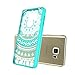 Galaxy Note 5 Case, Samsung Galaxy Note 5 Case Clear with Screen Protector, AnoKe Mandala Flower Cute Women Girls Acrylic Thin Slim Fit TPU Bumper Phone Cover Cases for Samsung Galaxy Note 5 -TM Mint