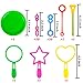 Coobey 106 Pieces Bubble Wands Mini Bubble Toys Wand Assorted Colors and Style for Summer Activity Party Favor Gift