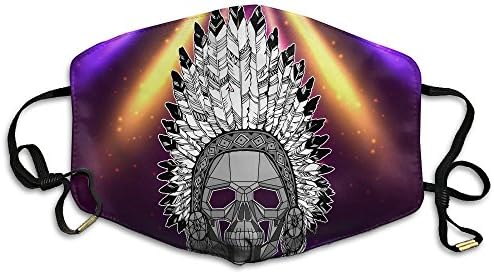 Native American Skull Unisex Print Durable 100% Polyester respirator Breathing Mask For Dust