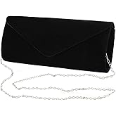 Clutch Purses Evening Bag for Women Party Prom Black-Tie Events Velvet Handbag Shoulder Cross Body Bag With Detachable Chain