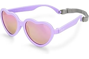 JAN & JUL Kids Polarized Heart Sunglasses, UV400, Flexible