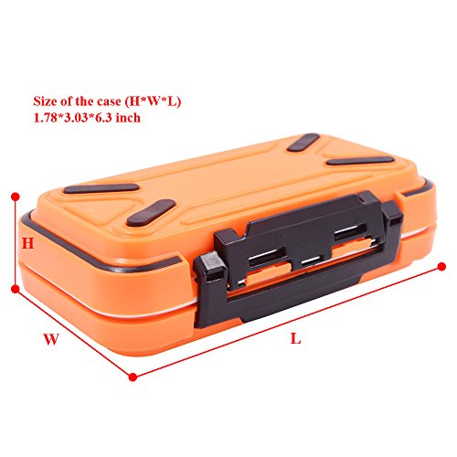 Acekit Waterproof Fishing Tackle Box For Lures Lake Bait Casting Fishing 4 DIY Storage Trays For Big Lure-Orange