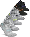 Tesla TM-MZS04-KLG_Large Men's 6-Pairs Atheltic No Show Socks Cushioned Comfort w Mesh MZS04