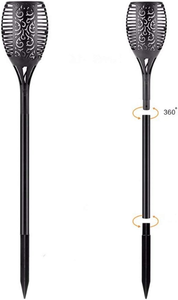 Foreverharbor 96LED Lámpara Solar Llama Parpadeante Lámpara Paisaje