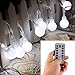 echosari [Remote & Timer] 16 Feet 50 LED Outdoor Globe String Lights 8 Modes Battery Operated Frosted White Ball Fairy Light(dimmable, Ip65 Waterproof, Cool White)