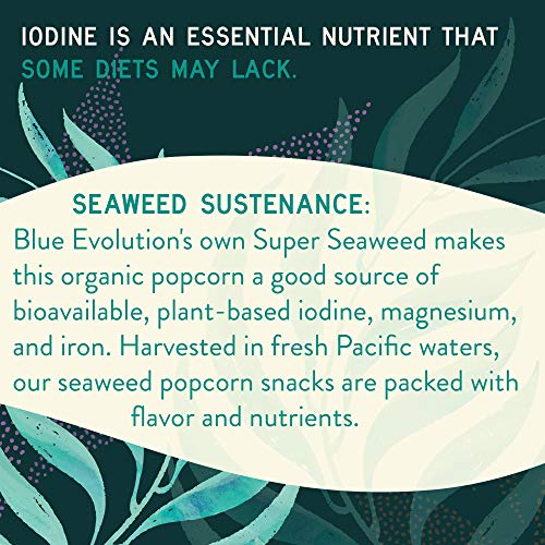 Blue Evolution, Organic Seaweed Popcorn, Fresh Popped Popcorn Snack