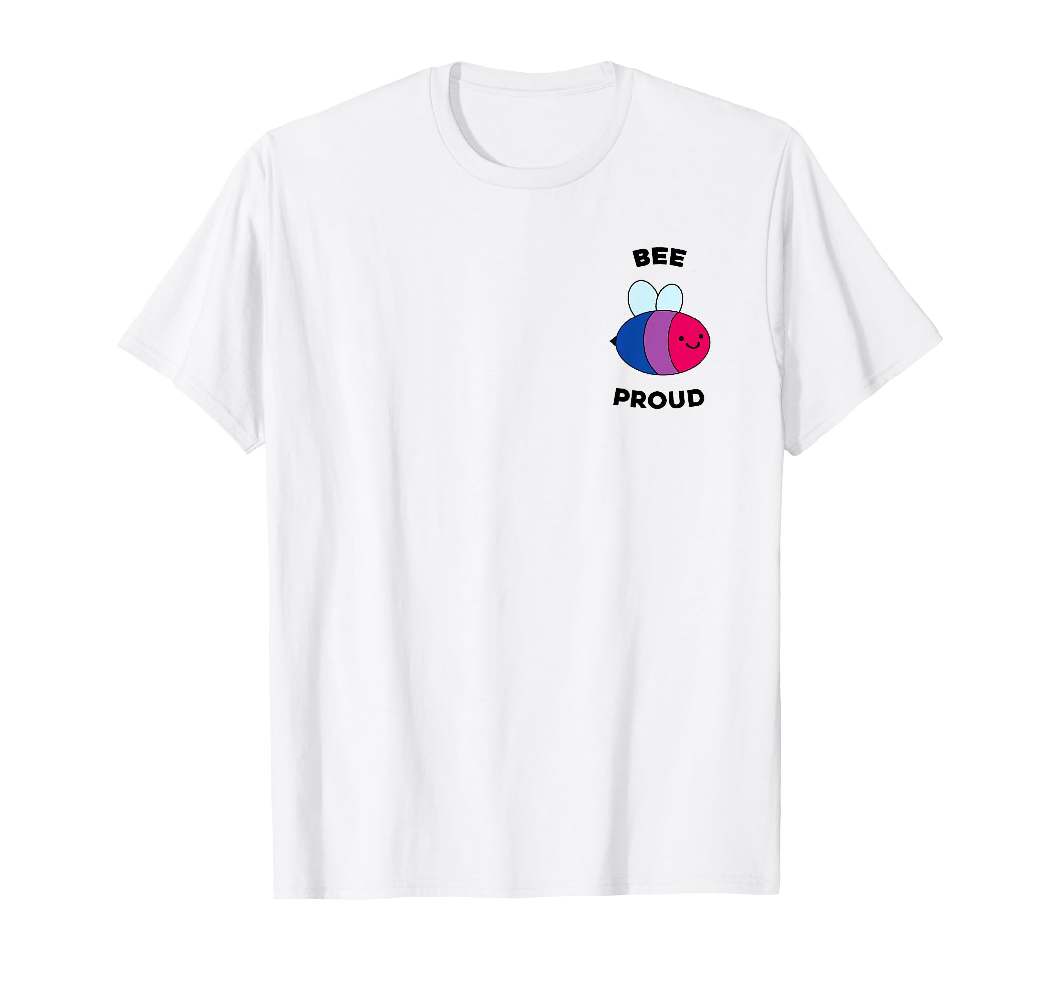 Bee Proud Bisexual Flag Tshirt Pocket Bi Bee Bi Flag Pride T-Shirt