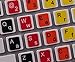 Learning English US Colored Keyboard Stickers (Lower & Upper CASE)