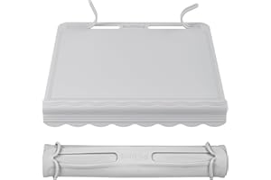 BOFFINBY Silicone Placemats for Baby & Kid, Eating Mat with Teething Edge Bumper, Rollable Travel Baby Mat with Built-in Rope, All-in-One Travel Mat for Dining and Activities On-the-Go, BPA Free, 12"x11", Gray