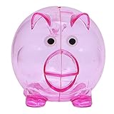 Tangc Clear Lovely Piggy Bank Coin Money Plastic Cash Openable Saving Box Kid Pig Gift