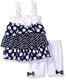 Little Lass Baby Girls' 2 Pc Polka Dot Bike Short