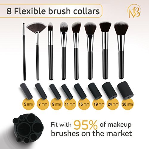 Limpiador Brochas Maquillaje | Kit de Limpieza en Seco Para Cepillos Profesional | 2 Brochas Incluidas | Limpia Todas los Pinceles en Segundos | Makeup Brush Cleaner | de Millenial Beauty