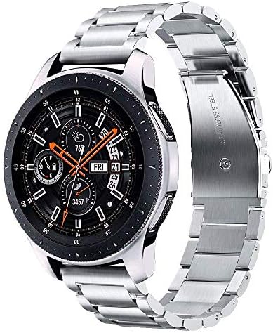 Antube Compatible for Samsung Galaxy Watch 42MM SM-R800, Gear S2 Classic/Sport Smartwatch Replacement Watch Band Women Men 20mm Stainless Steel Metal Bracelet Strap
