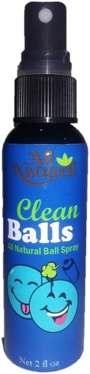 Clean Balls All Natural Testicle Refresher Spray - Kills Odor Causing Bacteria - Eliminates Tough Smelly Odor - Paraben and Fragrance Free