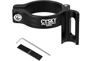 CYSKY Bike Front Derailleur Clamp 28.6mm 31.8mm 34.9mm, Adjustable Braze On Front Derailleur Adapter Compatible with Shimano Sram for MTB Mountain Bike Road Bicycle