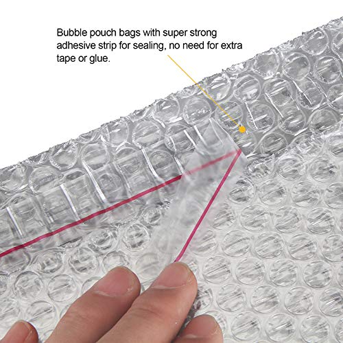 LISHINE Bubble Out Bags 12 x 12 Inch Clear Bubble Pouches Bags, 30 Pack