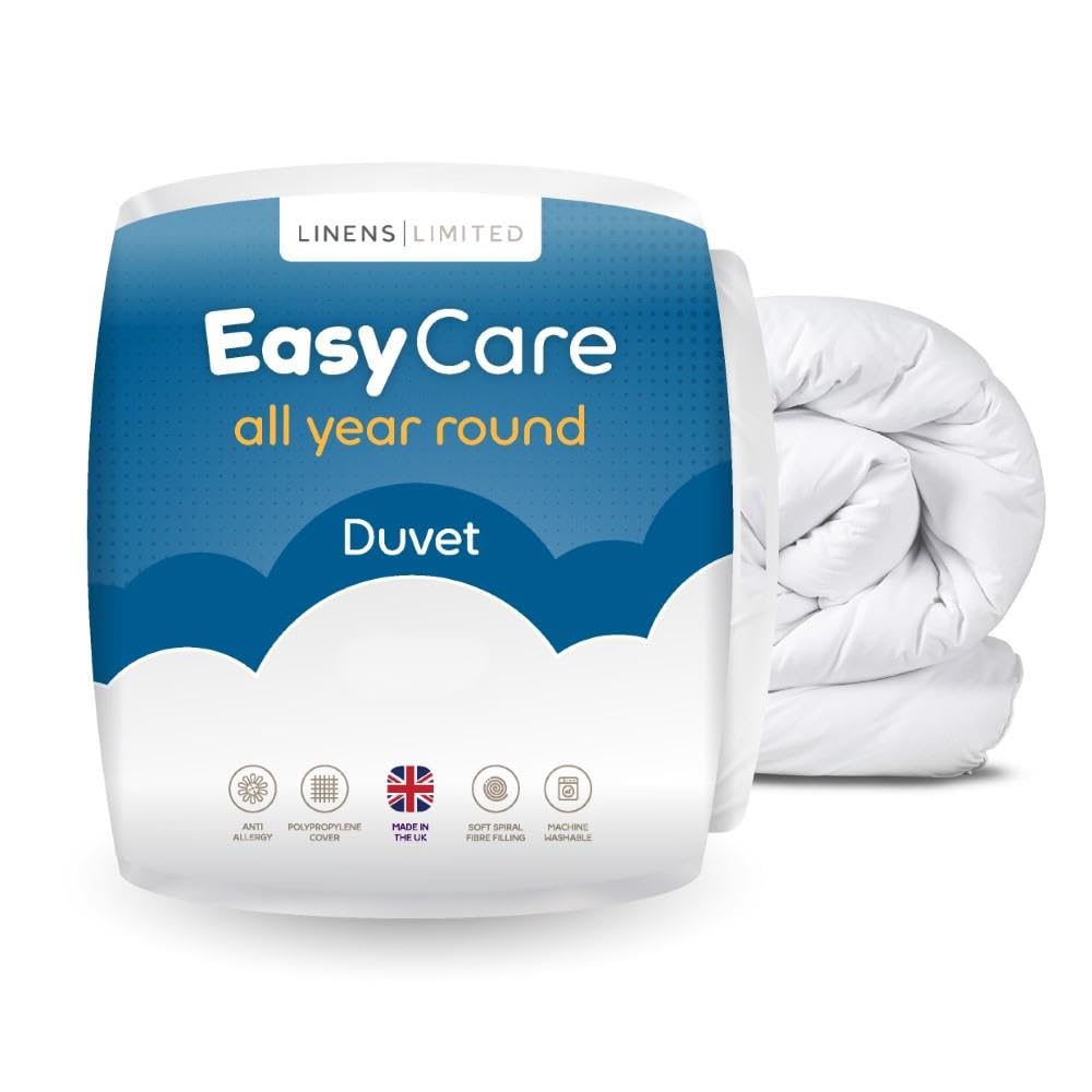 Linens Limited Super King Duvet 10.5 Tog, Made in the UK, Easy Care, All Year Round Quilt, Soft and Comfy, Polypropylene Hollowfibre, Machine Washable (White)