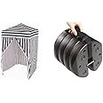 Impact Canopy 4' x 4' Portable Dressing Room, Navy Blue/White & ABCCANOPY Easy Canopy Weights, 4Pack (27LB)