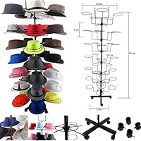 Navisima Hat Stand Display - Hat Racks - Customizable Retail Hat Rack for Malls, Saloon, Boutique, Showroom, Retail Store - Hard Durable 7 Tier Stand for Up to 35 Hats