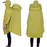 Adventure World Globotrekker Backpack Poncho Lightweight Waterproof Rain Poncho for Hiking, Camping, Travel & Outdoor Use