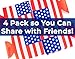 Blue Falcons Patriotic US American Flag Can Cooler Sleeves, 4 Pack. Show Your USA Pride & Keep Drinks Ice Cold For July 4th Summer BBQs. Perfect Party Supplies for Insulating 12oz Pop Tops & Bottles.