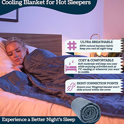 Aviano Premium Bamboo Cooling Weighted Blanket for Adults 20 lbs