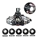 [1800Lumens 5 Modes Zoomable] LED Headlight / Headlamp, Bright Headlamp for Hunting / Fishing/ Riding/ Camping /Walking the Dog; Powered By Rechargeable 18650 Batteries (Included) + A Car Charger (2157 Headlamp)