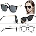 O2 Eyewear 5003 Premium Oversize Womens Mens Mirror Funky Fashion Sunglasses (METAL ARM, GOLD ARM-BLACK/BLACK)