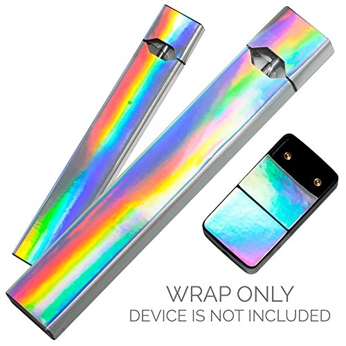 Original Skin Decal for PAX JUUL (Wrap Only, Device Is Not Included) - Protective Sticker (Holographic Rainbow Laser Chrome)