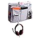 TOPWOOZU Bedside Organizer Caddy Hanging Storage Bag Holder 8 Pockets Bed Rails Dorm Rooms Bunk Beds Apartments Bathrooms Gray