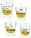 Gift Pack - Funny Shot Glasses - Set of 4 (2oz) - Great Gift Idea