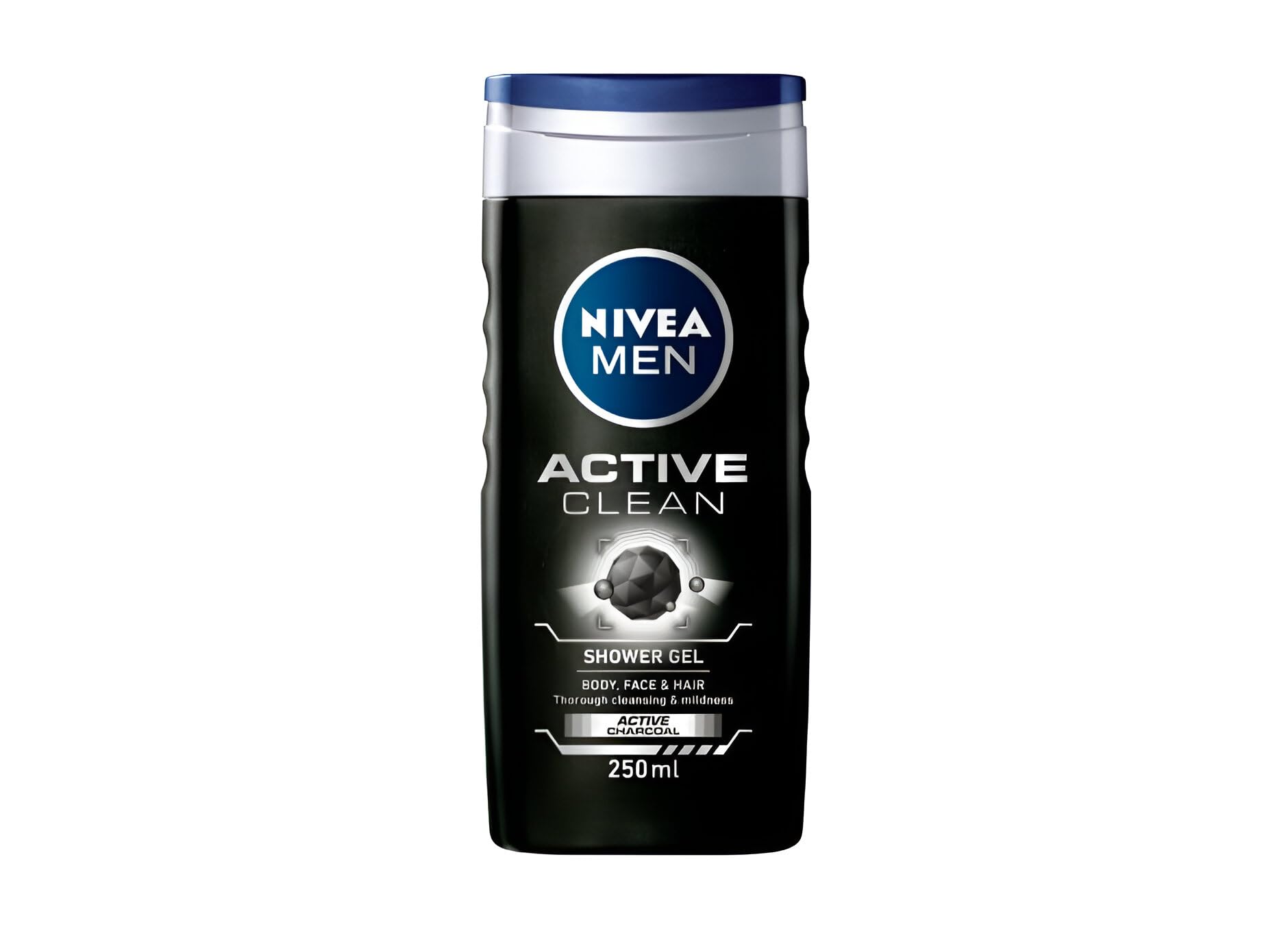 Nivea Shower Gel 250 ml Men Active Clean (Pack of 5)