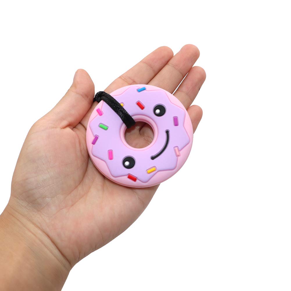 Maberry Sensory Chew Necklace for Kids Adults, Silicone Donut Chew Toys for Autism Anxiety ADHD SPD or Special Needs, Stress Relief