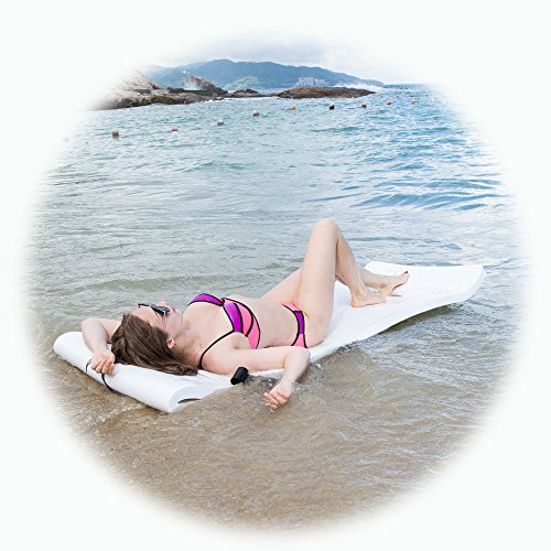 Pool Float Super Soft EVA Fun Floats for Single Person 81.2 X 28.5 X 1.6"(White)