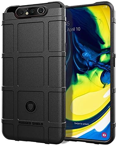 MEVIS Rugged Shields SAMSUNG Galaxy A20/A30 Case, Full-Screen 9D Protective} Film Soft TPU Matte Scratch-Proof Shock-Absorption Protection Cover, Outdoor Sports Phone Protective Case-Black