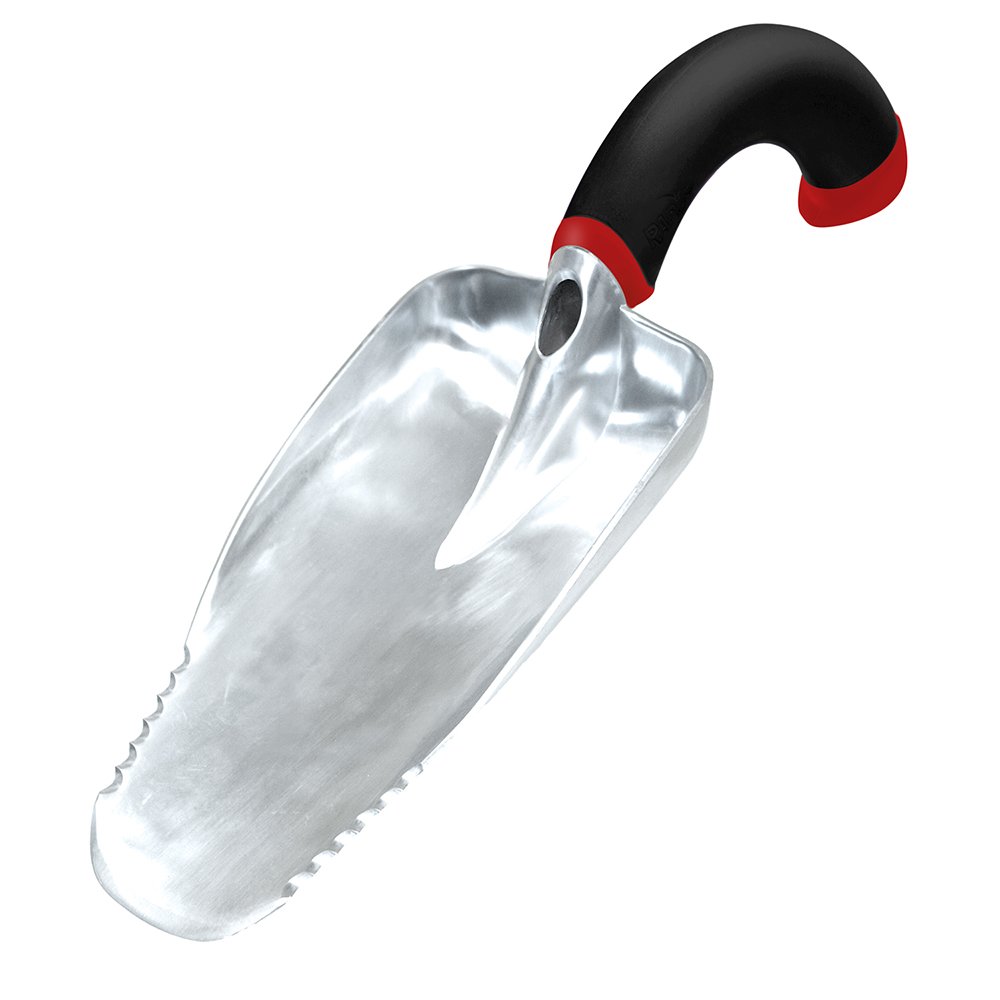 Radius Garden, 10611, Ergonomic Aluminum Hand Scooper, Red