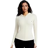 VVCsunshine Women's Fleece Running Jacket with Thumbholes Lightweight,Zip Up Athletic Hoodies Jackets