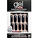 KISS GOLD FINGER GEL GLAM MANICURE GLUE ON LONG SQUARE 24 NAILS-GFC03 NAVY