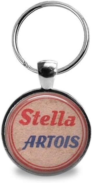 Vintage Stella Artois Beer Key Chain