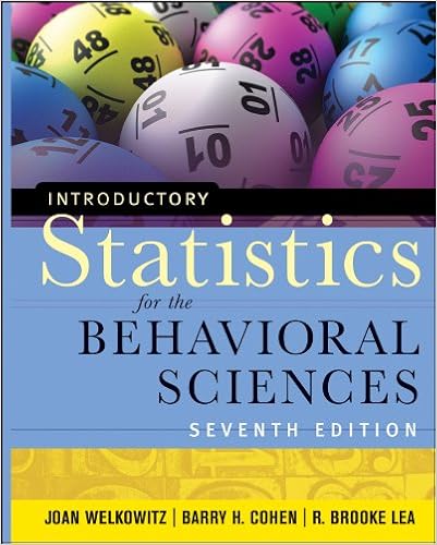 Introductory Statistics For The Behavioral Sciences 7 Welkowitz Joan Cohen Barry H Lea R Brooke Amazon Com