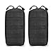 G4Free 2 Pack Tactical Molle Pouches Compact Utility EDC Waist Bag Pack Small Gear Gadget for Chest Vest Tactical Backpack(Black)