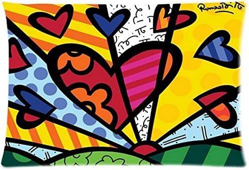 Unique Design FUNNY Romero Britto Rectangle Pillow Case 20x30 Inch(Twin sides) Pillowcase Gift Idea
