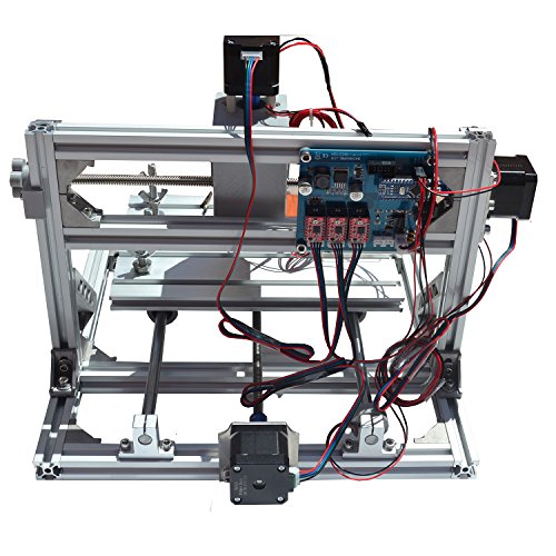 Upgrade Version CNC 2418 Router Kit GRBL Control 3 Axis Plastic Acrylic PCB PVC Wood Carving Milling Engraving Machine, XYZ Working Area 240x180x50mm (ER11 10PCS Router Bits CNC Router Machine)