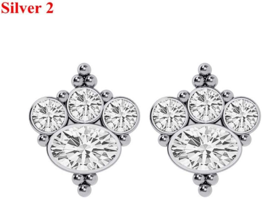 Zcxaa 1/2Pcs Ear Tragus Cartilage Piercing Lobe Earrings Barbell Bar Piercing Body Lip Studs Helix Ear Piercing Women Men Jewelry